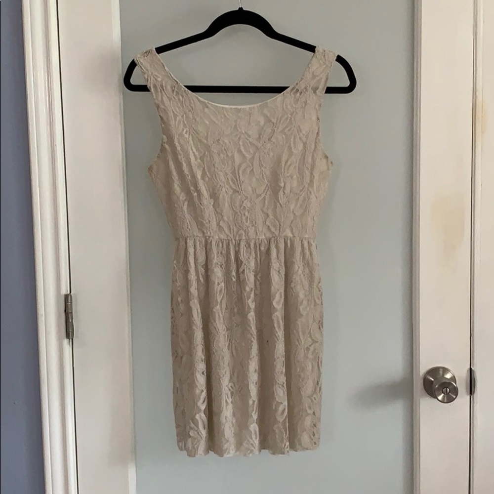 Maude White Floral Lace Dress